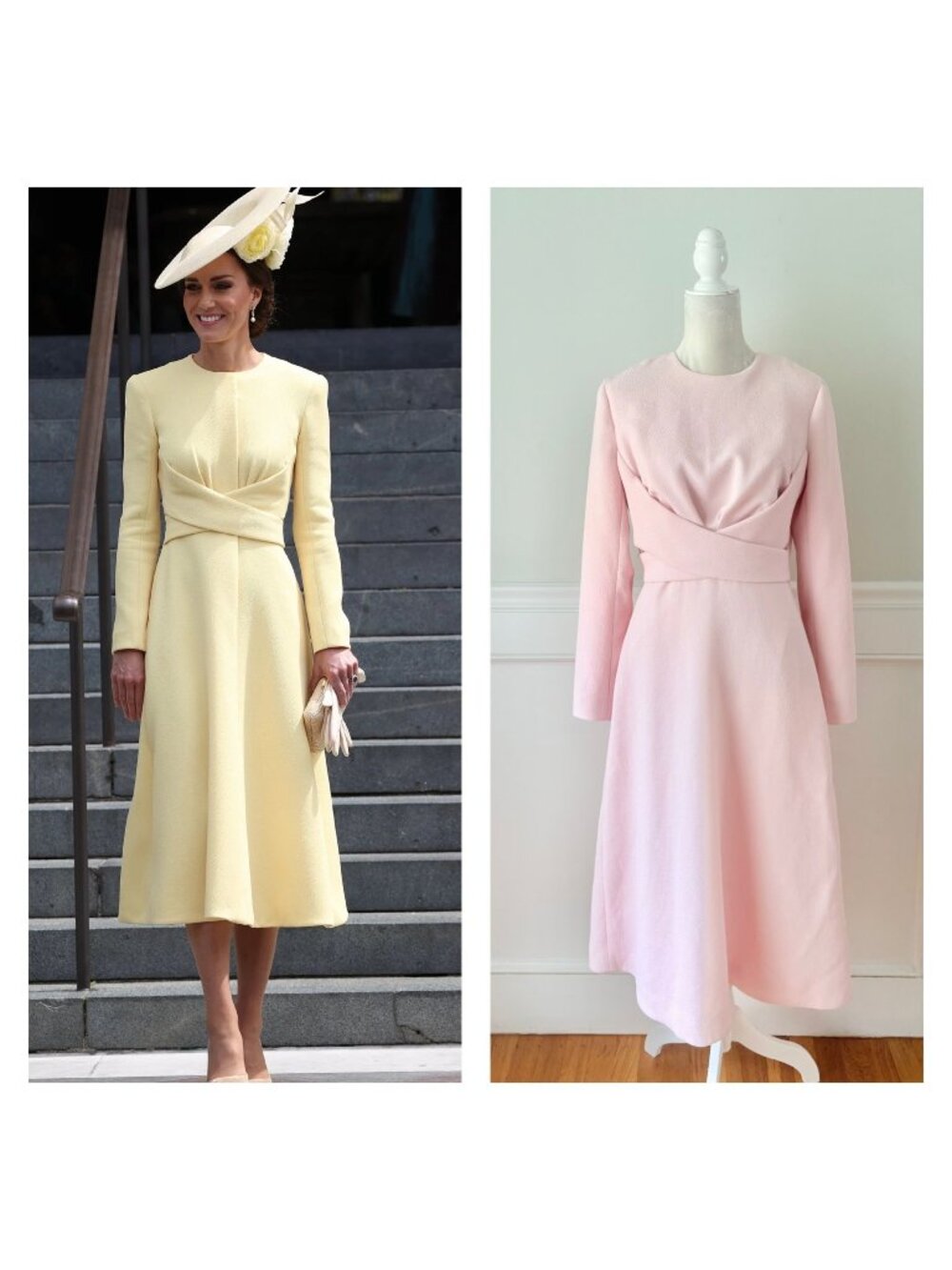 Emilia Wickstead Elta Dress Crepe Peony Pink NWT UK 12 US 8